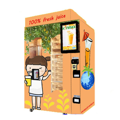 Αυτόματη μηχανή πώλησης χυμού από πορτοκάλι πληρωμής νομισμάτων και χαρτονομισμάτων με το σύστημα ψύξης