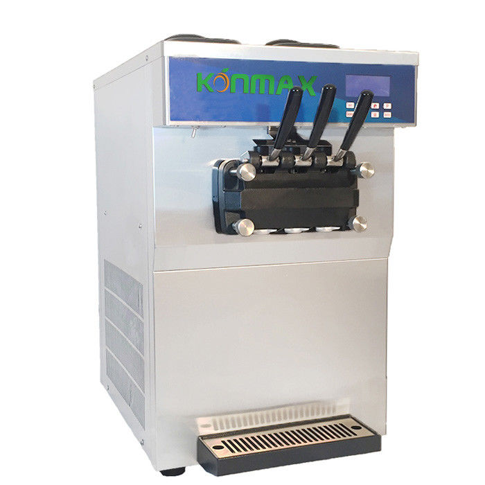 Countertop διπλή μηχανή παγωτού Softy κυλίνδρων με τη μαγνητική αεραντλία