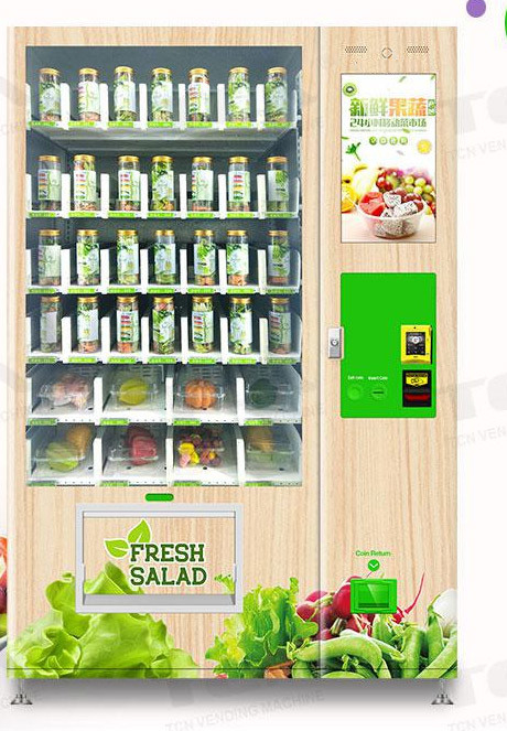 Διευθετήσιμη θερμοκρασία μηχανών πώλησης σαλάτας λαχανικών φρούτων